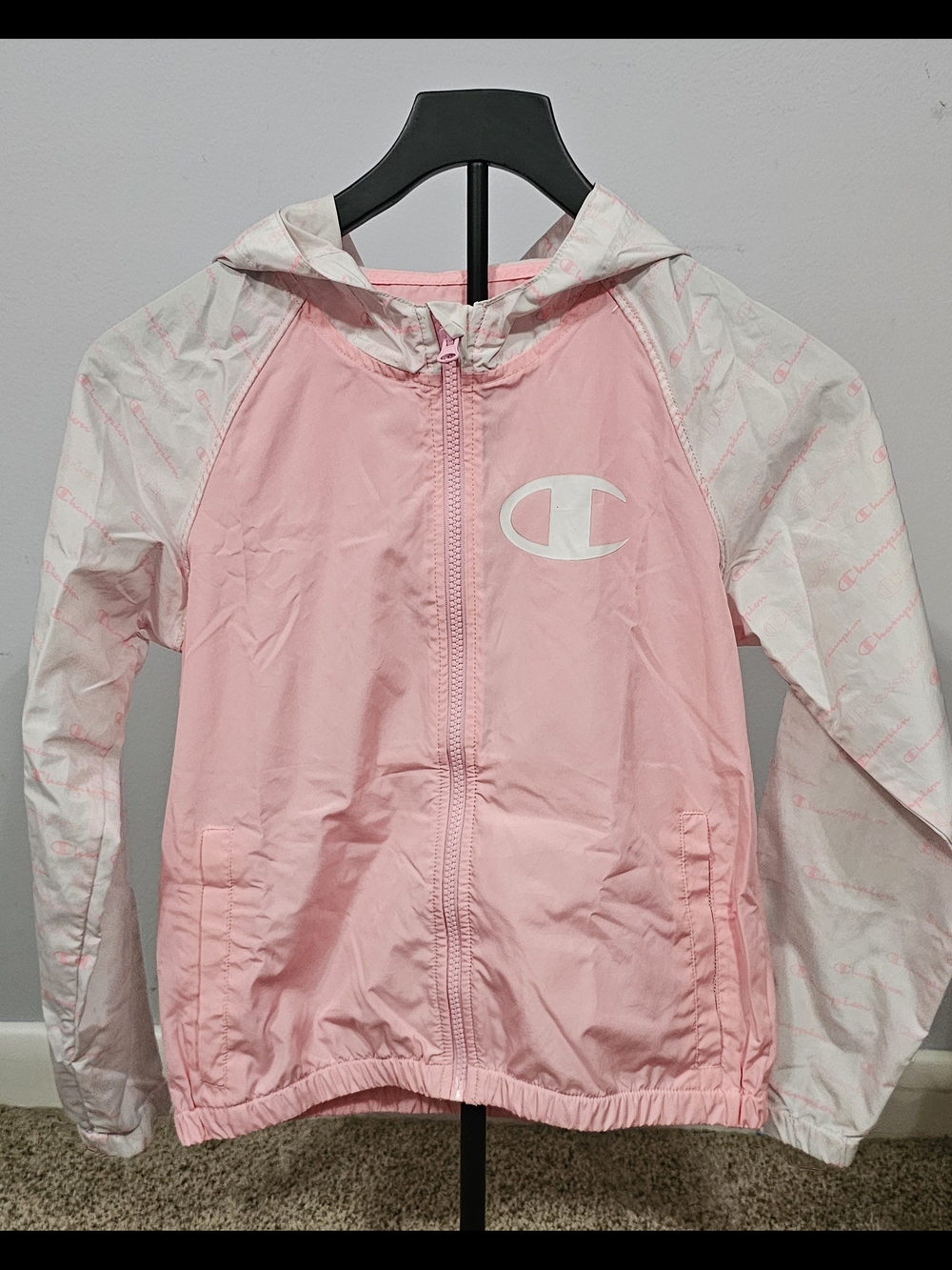 Champion Heritage Girls' Colorblock Windbreaker Jacket Size Medium